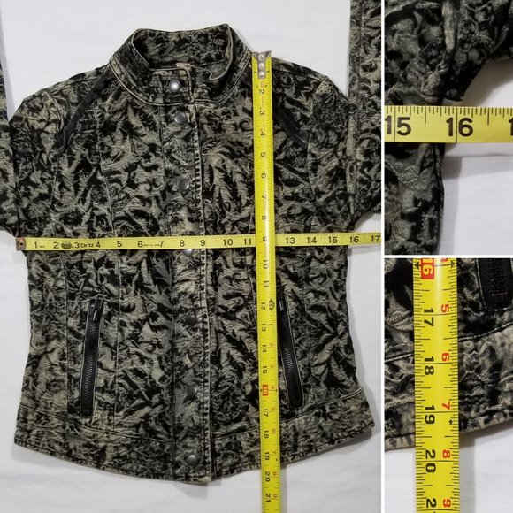 FREE PEOPLE "Follow the Flock" Motorcycle Jacket 5459E1M - Picture 13 of 16